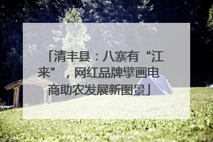 清丰县：八寨有“江来”，网红品牌擘画电商助农发展新图景