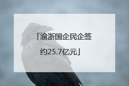渝浙国企民企签约25.7亿元