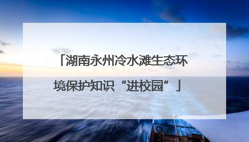 湖南永州冷水滩生态环境保护知识“进校园”
