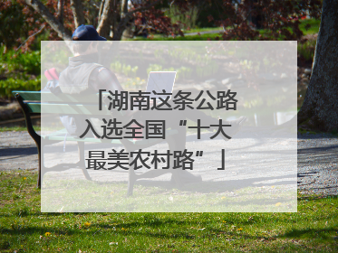 湖南这条公路入选全国“十大最美农村路”