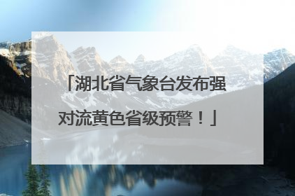 湖北省气象台发布强对流黄色省级预警！