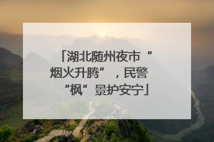 湖北随州夜市“烟火升腾”，民警“枫”景护安宁
