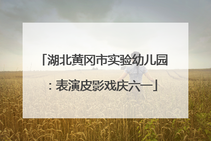 湖北黄冈市实验幼儿园：表演皮影戏庆六一