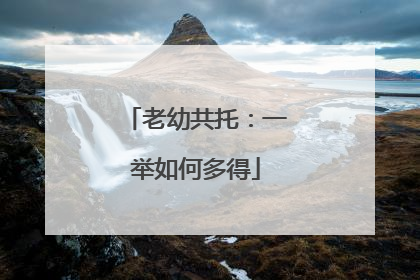 老幼共托：一举如何多得