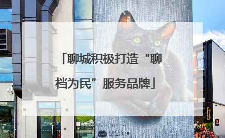聊城积极打造“聊档为民”服务品牌