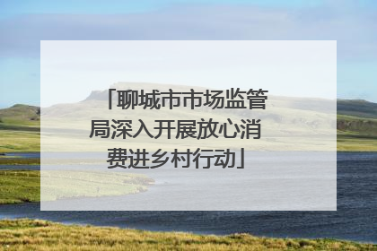 聊城市市场监管局深入开展放心消费进乡村行动