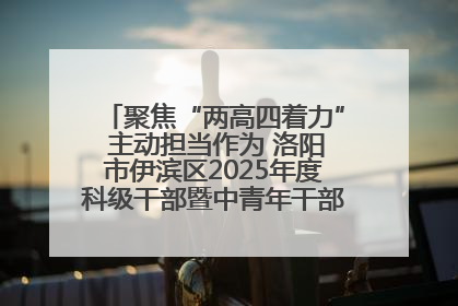 聚焦“两高四着力” 主动担当作为 洛阳市伊滨区2025年度科级干部暨中青年干部培训班开班