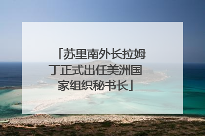 苏里南外长拉姆丁正式出任美洲国家组织秘书长