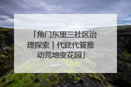 角门东里三社区治理探索｜代建代管推动荒地变花园