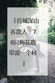 谷城深山养鹿人：70只梅花鹿带富一个村