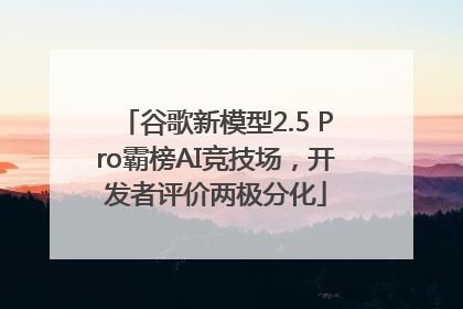 谷歌新模型2.5 Pro霸榜AI竞技场，开发者评价两极分化