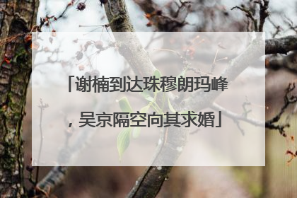 谢楠到达珠穆朗玛峰，吴京隔空向其求婚