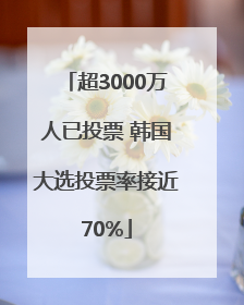 超3000万人已投票 韩国大选投票率接近70%