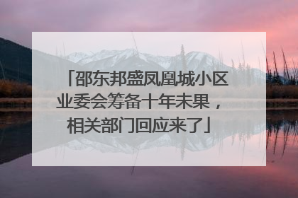 邵东邦盛凤凰城小区业委会筹备十年未果，相关部门回应来了