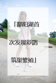 鄱阳湖首次发现彩鹮筑巢繁殖