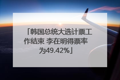 韩国总统大选计票工作结束 李在明得票率为49.42%