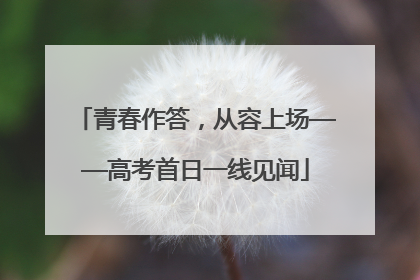 青春作答，从容上场——高考首日一线见闻