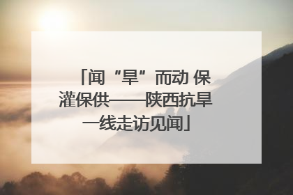 闻“旱”而动 保灌保供——陕西抗旱一线走访见闻