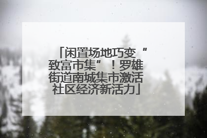 闲置场地巧变“致富市集”！罗雄街道南城集市激活社区经济新活力