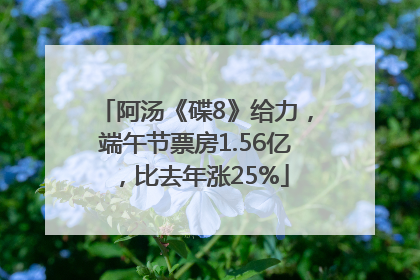 阿汤《碟8》给力，端午节票房1.56亿，比去年涨25%
