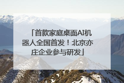首款家庭桌面AI机器人全国首发！北京亦庄企业参与研发