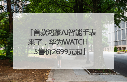 首款鸿蒙AI智能手表来了，华为WATCH 5售价2699元起