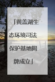 黄盖湖生态环境司法保护基地揭牌成立