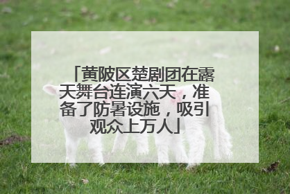 黄陂区楚剧团在露天舞台连演六天，准备了防暑设施，吸引观众上万人