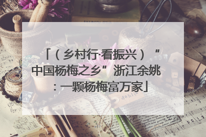 （乡村行·看振兴）“中国杨梅之乡”浙江余姚：一颗杨梅富万家
