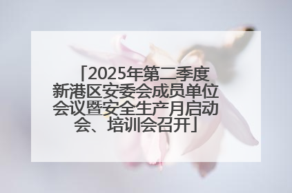 2025年第二季度新港区安委会成员单位会议暨安全生产月启动会、培训会召开