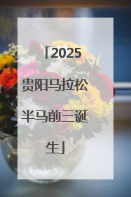 2025贵阳马拉松半马前三诞生