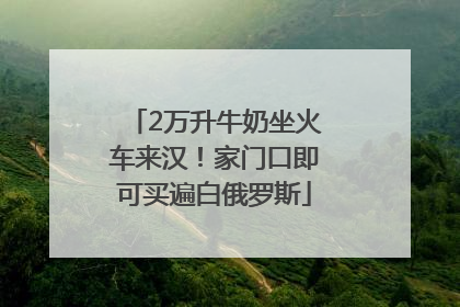 2万升牛奶坐火车来汉！家门口即可买遍白俄罗斯