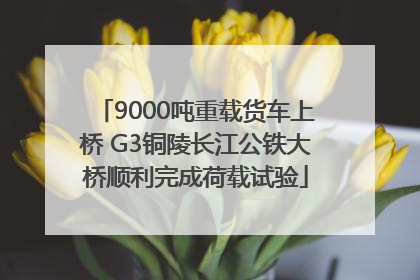 9000吨重载货车上桥 G3铜陵长江公铁大桥顺利完成荷载试验