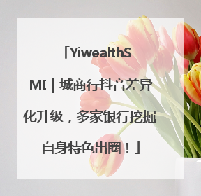 YiwealthSMI｜城商行抖音差异化升级，多家银行挖掘自身特色出圈！